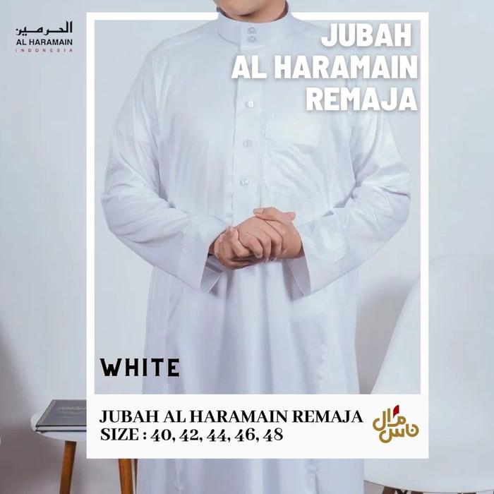 Gambar Jubah Anak Remaja Laki Laki Arab Saudi Al Haramain Premium Non Manset - Putih, 40 dari warungkokokurta undefined Tokopedia