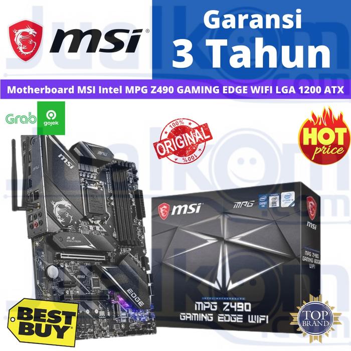 Jual MSI Intel MPG Z490 Gaming Edge Wifi Motherboard LGA1200