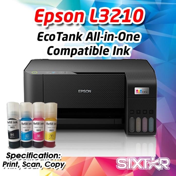 Gambar Epson EcoTank L3210 A4 All-in-One Ink Tank Printer Original - Compatible Ink dari SIXTAR ID Print undefined Tokopedia