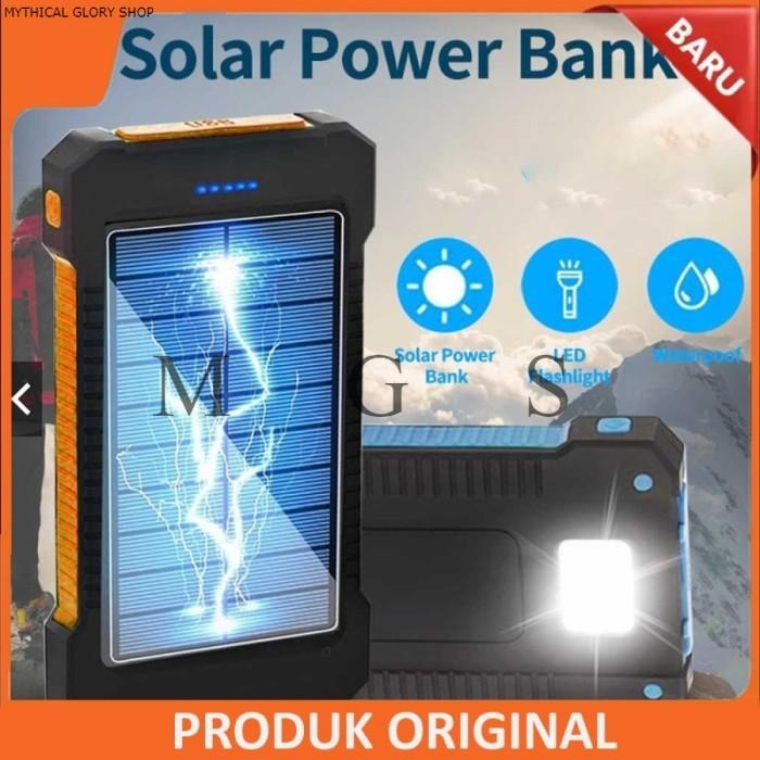 Gambar Power Bank Solar Power LED Light USB 20000mAh Cahaya Mathari Panel MGS dari Mythical Glory Shop undefined Tokopedia