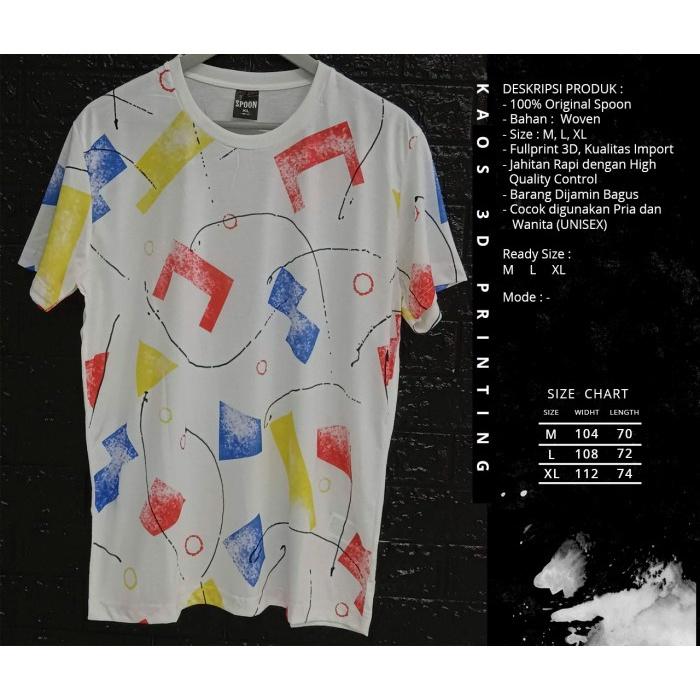 Gambar KAOS DISTRO SUBLIM PRINTING 3D KAOS PRIA / KAOS WANITA Warna warni - XL dari HANA CO undefined Tokopedia