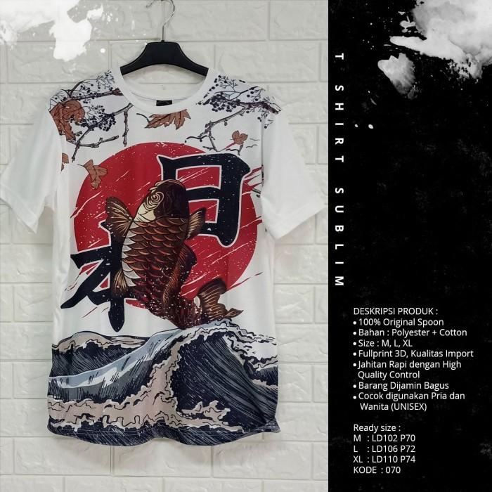 Gambar KAOS PRINTING 3D SUBLIM PRIA/WANITA JAPAN FISH - M dari HANA CO undefined Tokopedia
