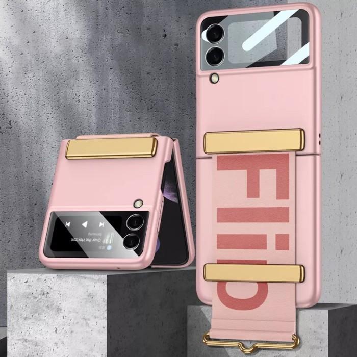 Gambar CASE SAMSUNG Z FLIP 4 5G FLIP 4 GKK WITH WRISTBAND HOLDER CASING COVER - PINK, Z FLIP 4 dari Devan Case undefined Tokopedia
