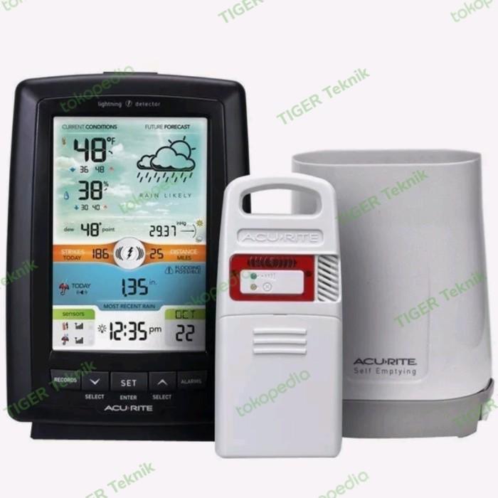 Weather Detecter Jual AcuRite Weather Station with Rain Gauge and Lightning Detector ...