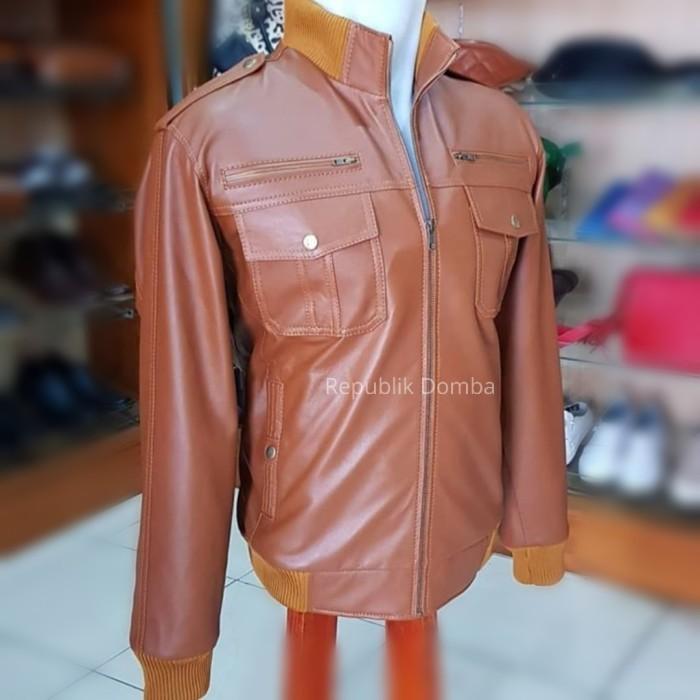 Gambar Jaket Kulit Asli - Jaket Kulit Pria - Jaket Kulit Bomber - PCB 139 - S dari Republik Domba undefined 5 Tokopedia
