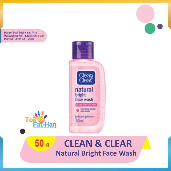 Gambar CLEAN & CLEAR Natural Bright Face Wash Sabun Cuci Muka Pembersih Wajah - 50 dari toko fat-han undefined Tokopedia