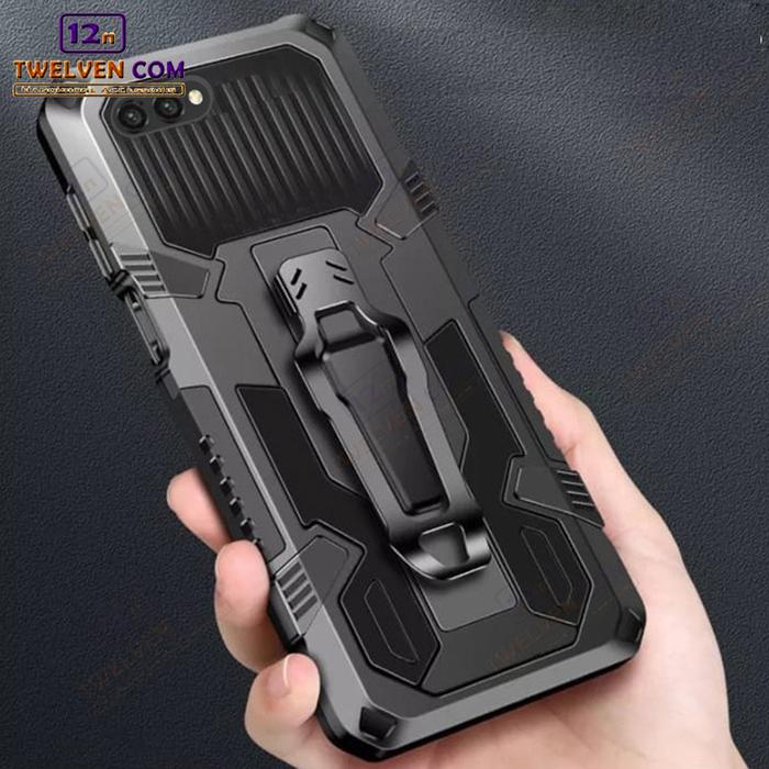 Gambar Case Shockproof Samsung M32 Armor Hardcase Stand Clip - Hitam dari Twelven com Kota Administrasi Jakarta Barat Tokopedia