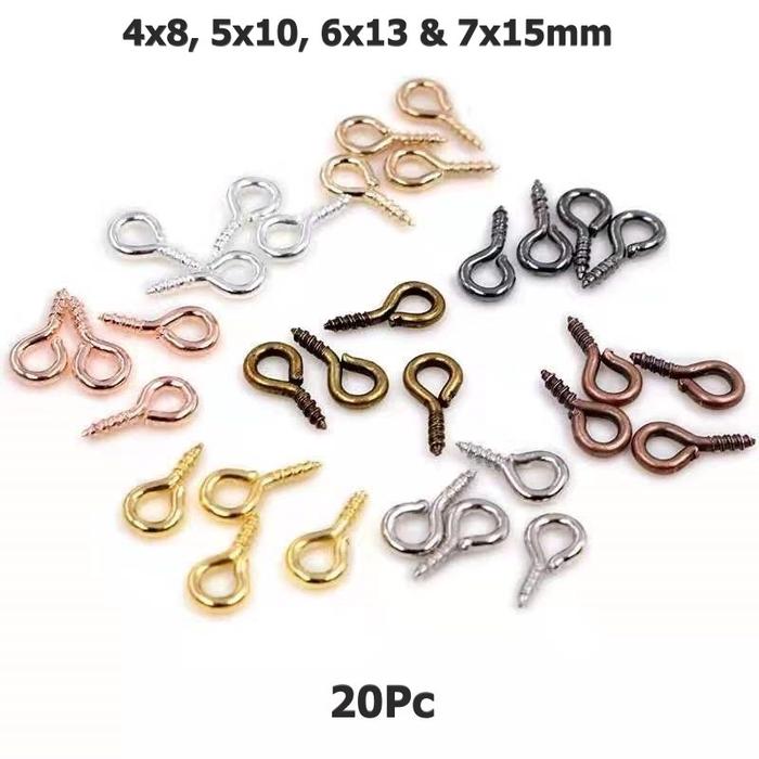 Gambar Paku Ulir Paku Kait Uk 4X8, 5X10, 6X13, 7X15Mm Gantungan Kunci dari D'bli undefined Tokopedia