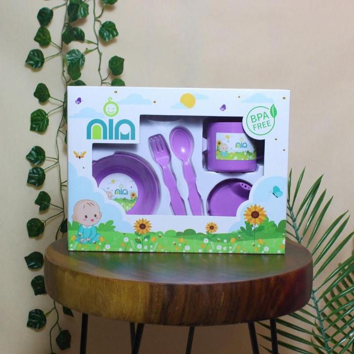 Gambar [ND] Nia Feeding Set (Small) / Tempat Makan Bayi - Ungu dari Norden_Babyshop undefined Tokopedia
