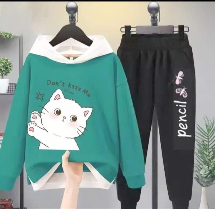 Gambar Baju setelan anak perempuan tanggung usia umur 7 8 9 10 11 12 tahun - tosca dari Nagita Collection' undefined Tokopedia