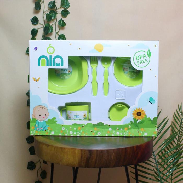 Gambar [ND] Nia Feeding Set Baby (Medium) / Alat Makan Bayi - Hijau dari Norden_Babyshop undefined Tokopedia