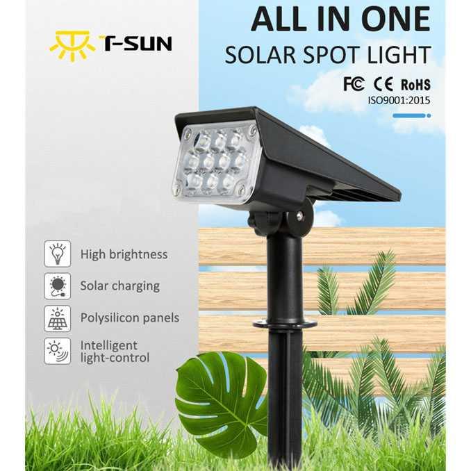Gambar T-SUN Lampu Taman Outdoor Solar Power Waterproof 10 LED - TS-G2202 - Cool White dari Yani_Galleri undefined Tokopedia