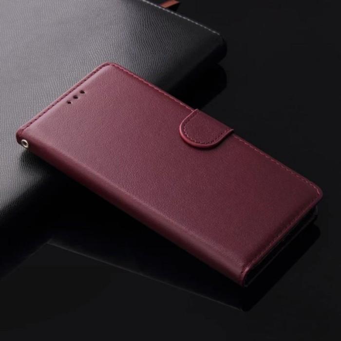 Gambar Samsung Galaxy A10 M10 A11 M11 Flip Case Wallet Leather Case Premium - Maroon, A10 dari Tripel x Part undefined Tokopedia