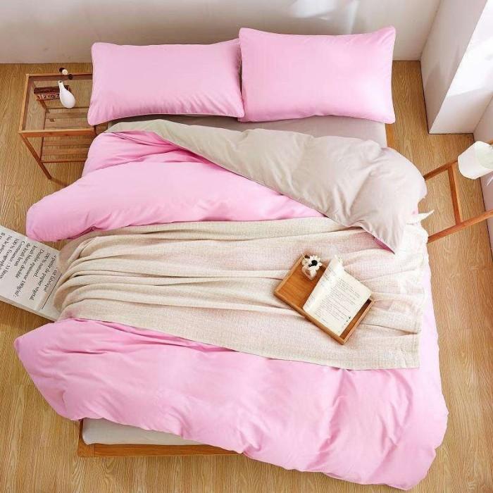 Gambar Bedcover set & Sprei Set TwoTone Pink Baby Mix Mocca King Bedding Set - 90x200 dari gayashoo_id undefined Tokopedia