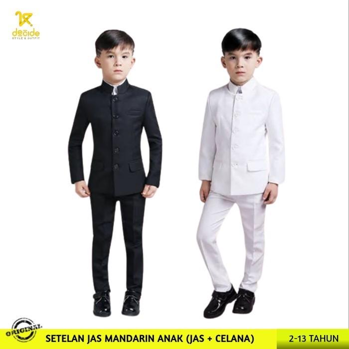 Gambar BLAZER ANAK MODEL MANDARIN 3-13 TAHUN 2IN1 JAS+CELANA BAHAN HIGH TWIST - Cream, 8 Tahun dari cv rahayu conveksi undefined Tokopedia