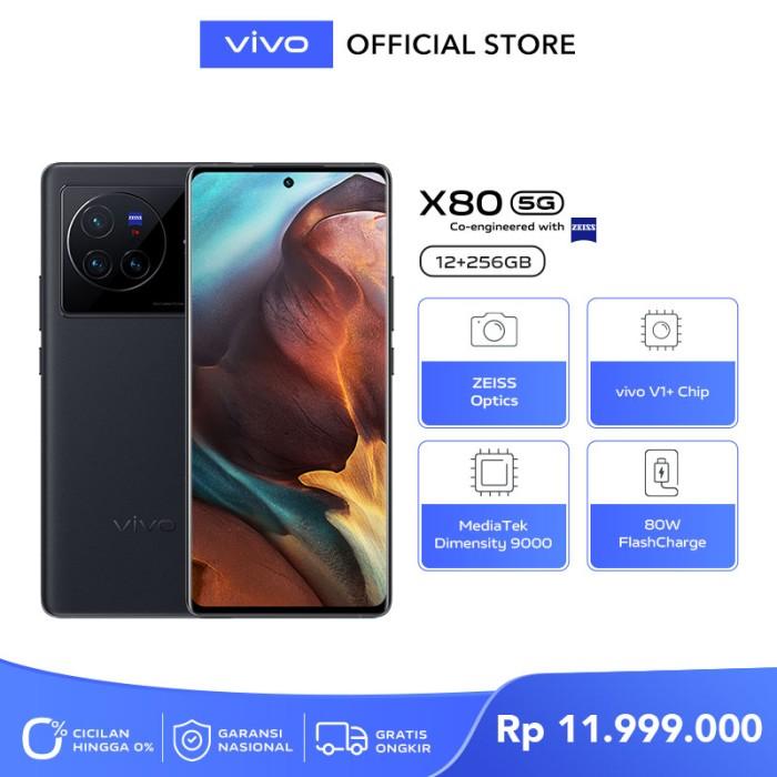 Gambar Vivo X80 (12/256) - ZEISS Optics, vivo V1+ Chip, Dimensity 9000 - Cosmic Black dari Laris Store15_NEW undefined Tokopedia