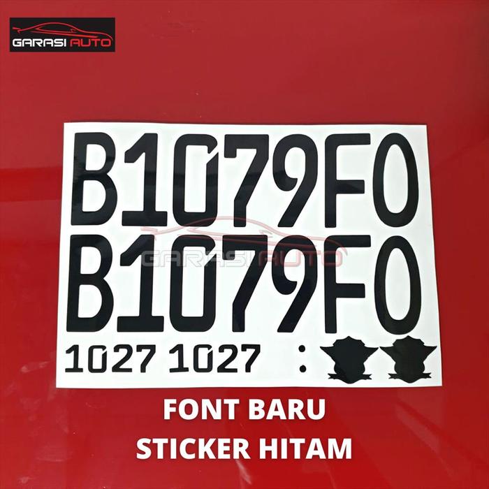 Gambar Stiker Plat Nomor Mobil Font Terbaru Sticker Skotlet Angka Hitam - Stiker Hitam dari GarasiAuto undefined Tokopedia