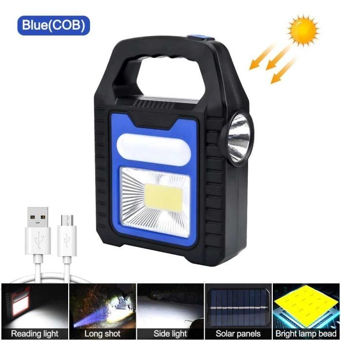 Gambar VASTFIRE Lampu Camping Jinjing LED Solar Power Rechargeable - Biru dari URBAN88 undefined Tokopedia