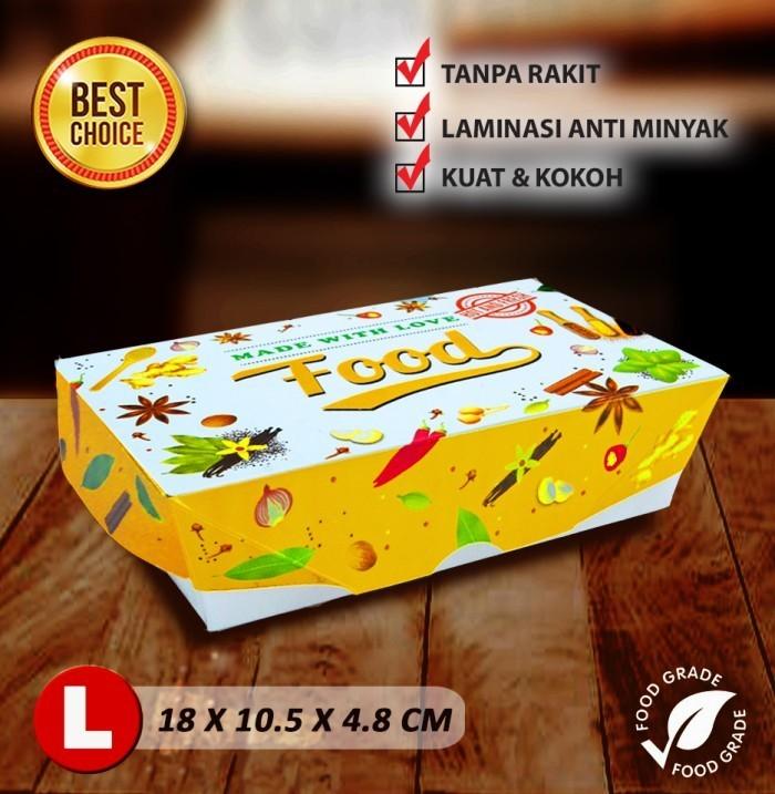 Gambar Lunch Box Paper FOOD - VARIASI WARNA | (L) LARGE - KUNING dari PAWON 88 undefined Tokopedia
