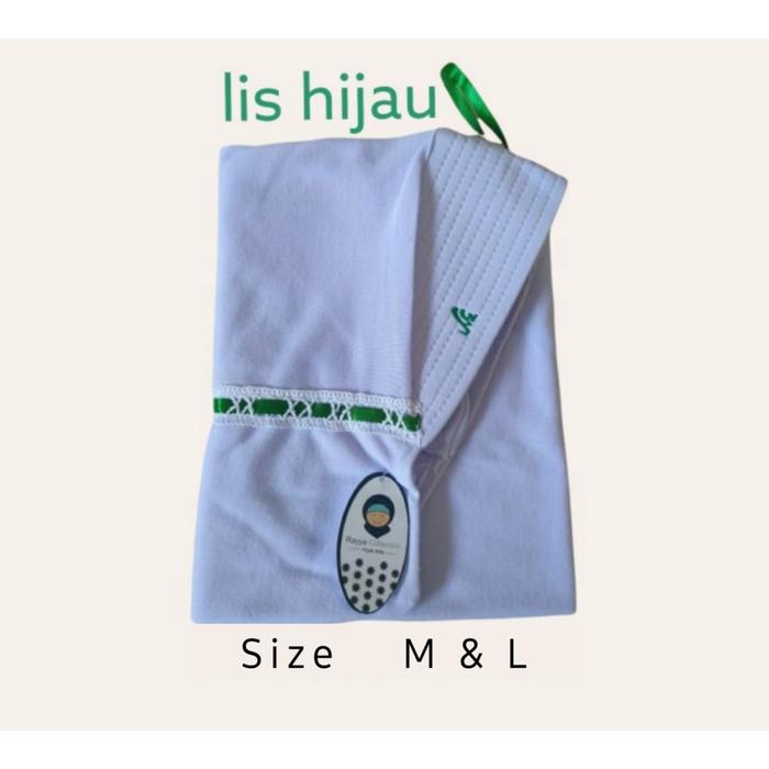 Gambar Kerudung Jilbab Hijab Serut Anak Sekolah SD SMP SMA SMK Rabbani Pita - Putih Lis Hijau, XL dari Hijab_Berlian undefined Tokopedia