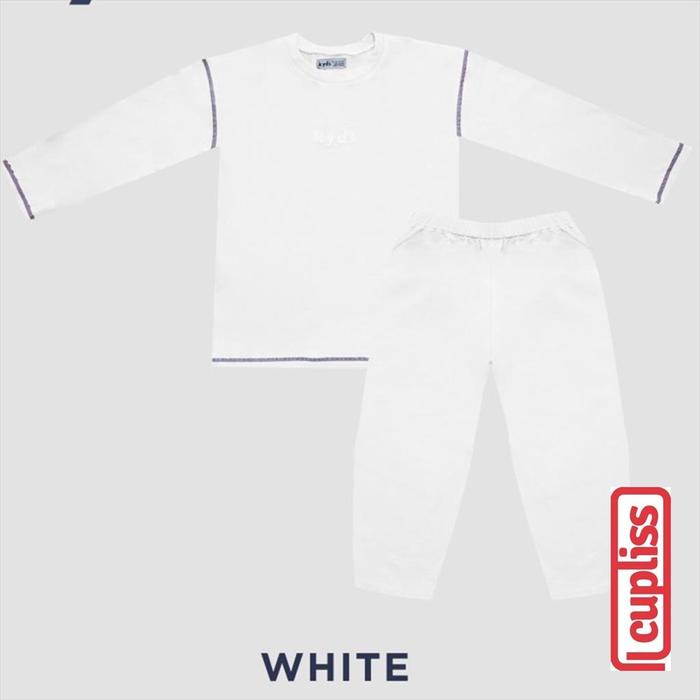 Jual Kyds Overlocked Pjs White Piyama Anak Kota Administrasi