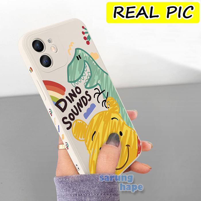 Gambar Case Oppo A76 - Premium CUTE DINO Softcase Lucu TPU Casing Cover - White dari sarung.hape undefined Tokopedia