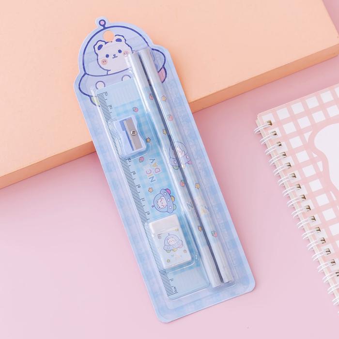 Gambar PAKET ALAT TULIS 5 IN 1 / ALAT TULIS SET 5 IN 1 / STATIONERY SET - AT4 dari kelontongunikk undefined Tokopedia