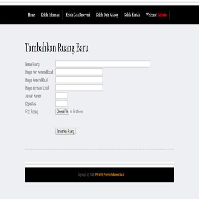 Gambar software Website Aplikasi Reservasi Pemesanan Ruangan Pertemuan dari aplikasiwebs undefined Tokopedia