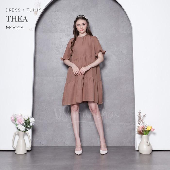 Gambar Dress Airflow Crinkle Ruffle Thea - Mocca dari Jouselle Dailywear undefined Tokopedia