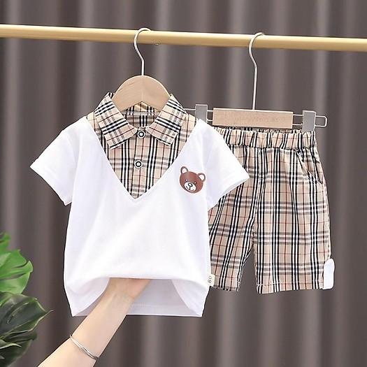 Gambar KENZIE BEAR SETELAN WANGKY BAJU ANAK LAKI LAKI PAKAIN BAJU ANAK LAKI. - Putih, SATU TAHUN dari BJ-ONLINE_NEW undefined Tokopedia
