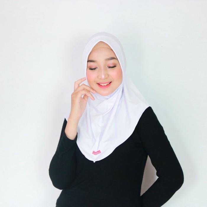 Gambar Jilbab Shamira Sport Instan Hijab Sporty Jersey Olahraga Volly Basket Futsal Kerudung Sekolah Adem Panjang Standar  Bergo  Khimar  Muslim hijab  sekolah - CLEAR WHITE dari mexshamall undefined Tokopedia
