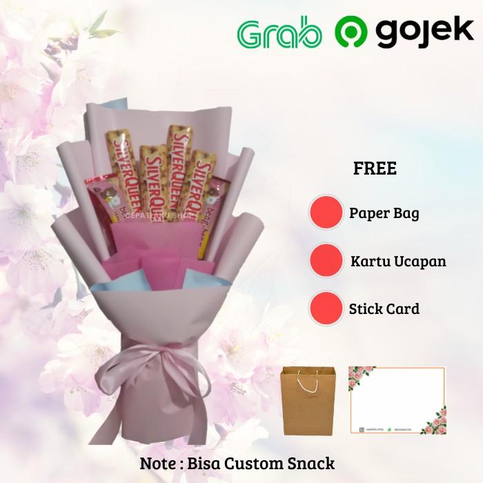 Gambar Buket Snack Silverqueen H Ulang Tahun/ Wisuda/ Anniversary/ Valentine - 5 pcs, Tanpa Bunga dari Cepatlaku Shop undefined Tokopedia