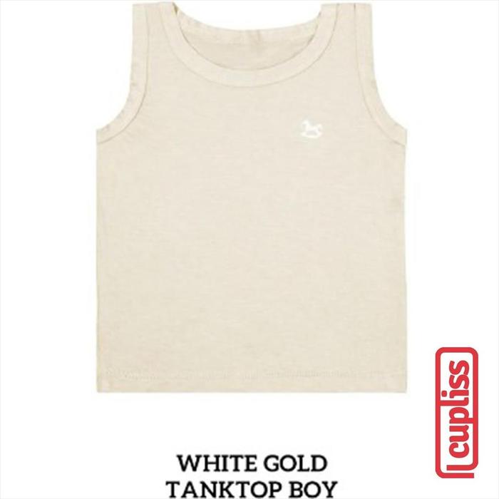 Gambar x3 Little Palmerhaus Tanktop Boy White Gold Singlet Anak - 1-2 tahun dari Cupliss undefined Tokopedia