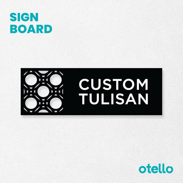 Gambar Custom Sign Board Akrilik Signage Board Acrylic Print Petunjuk Ruangan - Dasar Hitam, 24 x 8 cm dari Otello Studio undefined Tokopedia