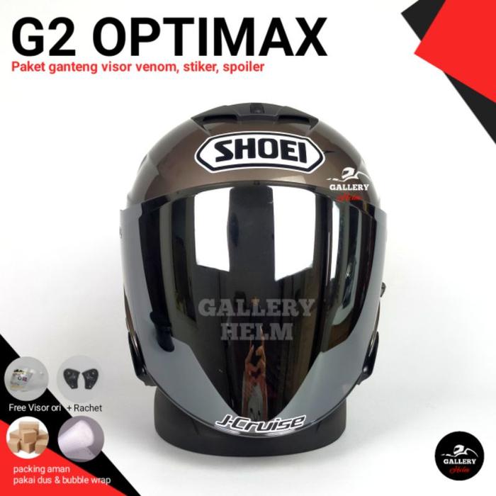 Gambar HELM G2 OPTIMAX GOLD NMAX | PAKET GANTENG VISOR VENOM, - Visor silver, XL dari Galleryhelm undefined Tokopedia