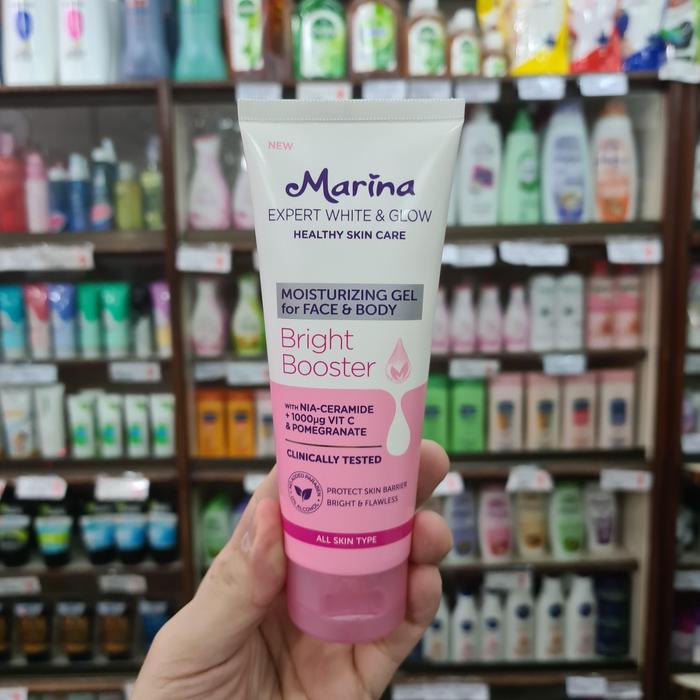 Gambar MARINA MOISTURIZING GEL FACE & BODY BRIGHT BOOSTER 100 ml dari Adam Dani Mini Market undefined Tokopedia