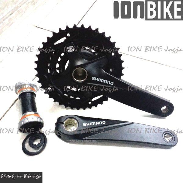 Gambar Crank Shimano Altus MT210 HT2 40-30-22 with BB Crankset Sepeda MTB dari ION BIKE JOGJA OFFICIAL undefined Tokopedia