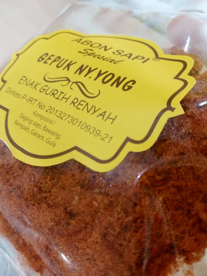 Gambar ABON SAPI SPESIAL GEPUK NY YONG 100 GR SPECIAL OLEH OLEH BANDUNG VIRAL dari sweetwhite undefined Tokopedia