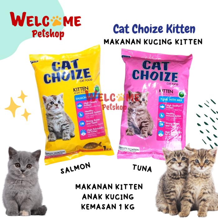 Gambar Cat Choize 1 kg KITTEN Tuna Salmon Milk Makanan Anak Kucing Pakan Dry - PINK TUNA dari Welcome Petshop undefined Tokopedia