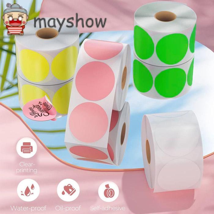 Gambar MAYSHOW Office Supplies Labelme Tag Self-Adhesive Circle Thermal Stick dari Afin Store01 undefined Tokopedia