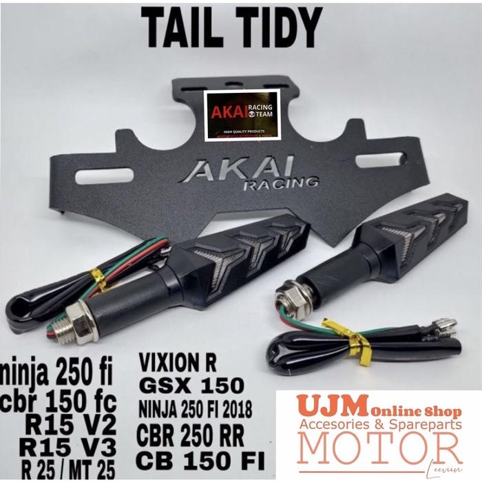 Gambar Tail tidy AKAI Racing + Sein Running D-150 Ready Cbr,Gsx,R15,R25,Ninja - +Sein d150, Gsx 150r dari UJM 999 Shop undefined Tokopedia