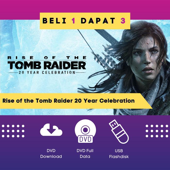 Gambar RISE OF THE TOMB RAIDER 20 YEAR CELEBRATION | Game PC Original - DVD-DL 27GB dari OneLine Game PC undefined Tokopedia