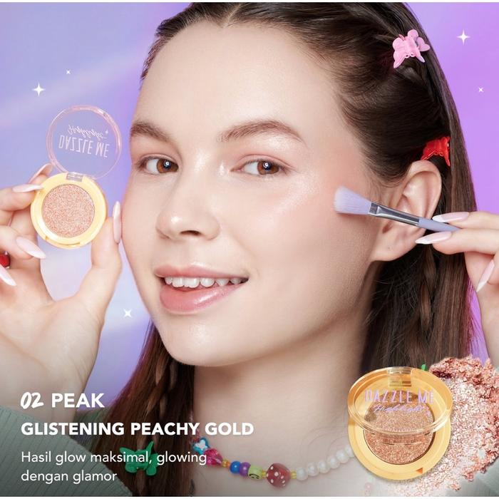 Gambar DAZZLE ME Galaxy Shines Highlight | Silky Smooth High Glow Highlighter - GALAXY 02 PEAK dari Byanka Beauty Store undefined Tokopedia