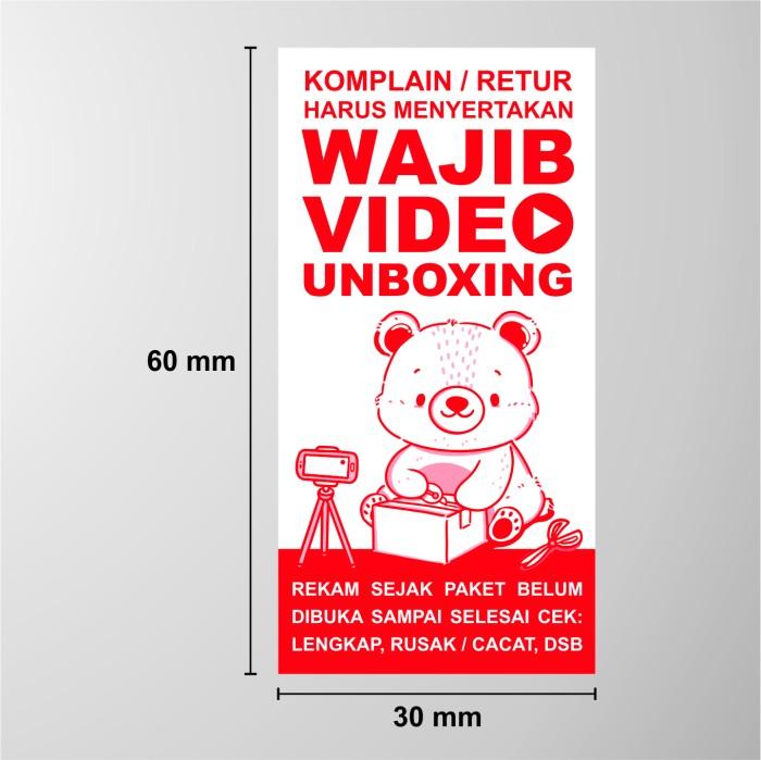 Gambar STICKER WAJIB VIDEO UNBOXING (100 pcs) size XXS - bear 36 dari Her Little Corner undefined Tokopedia