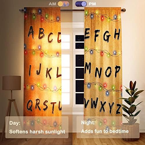 Gambar Allenjoy Upside Down Alphabet Window Curtain Letters-82 in x 84 in dari Home and Kitchen USA undefined Tokopedia