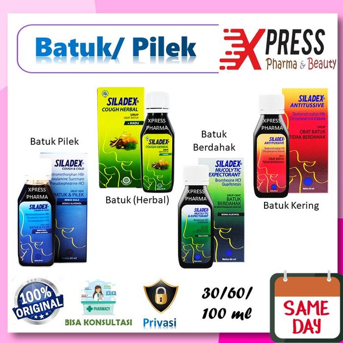 Gambar XPRESS Siladex Sirup Obat Batuk Pilek Syrup 30 60 100 ml Z - Siladex 30ml, BIRU(BtkPilek) dari Xpress Pharma undefined Tokopedia