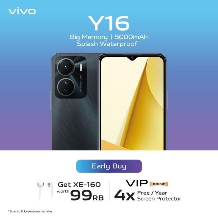 Gambar Vivo Y16 (3/32) - 5000mAh + USB Type-C, Ultra Fast Side Fingerprint - Stellar Black dari Laris Store15_NEW undefined Tokopedia