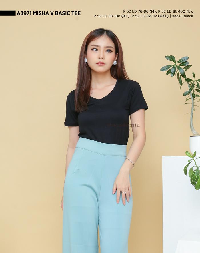 Gambar A3971 MISHA V BASIC TEE - MACADAMIA HOUSE - BLACK M dari macadamiahouse undefined Tokopedia