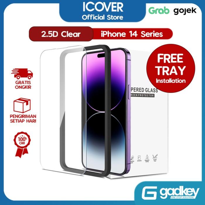 Gambar iCover Tempered Glass for iPhone 14 Pro Max / 14 Pro / 14 Plus / 14 Anti Gores Screen Guard Protector Layar - 2.5D Clear, iPhone 14 dari GAD Official undefined Tokopedia