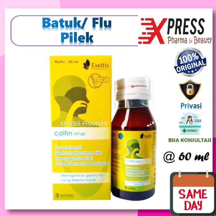 Gambar XPRESS Colfin SIRUP 60 ml Syrup Obat Batuk Pilek Flu Zs - Colfin SIRUP dari Xpress Pharma undefined Tokopedia